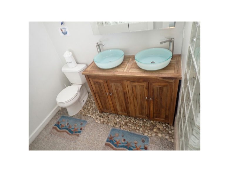 Open Concept Private Master Bathroom Dual Sinks